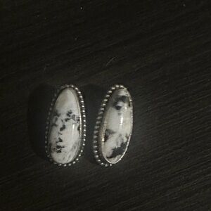 Authentic white buffalo earrings